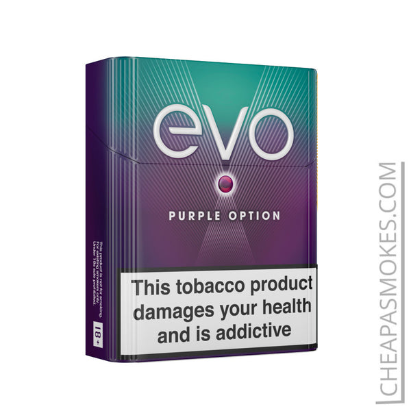 evol tobacco leaf Evo Purple Option Heated Tobacco Sticks