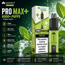 Hayati Pro Max+ Fresh Mint 6000 Puffs Disposable Vape Kit