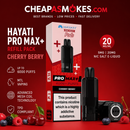 Hayati Pro Max+ Cherry Berry refill pack featuring a sweet blend of cherries and mixed berries.