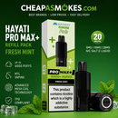 Hayati Pro Max+ Fresh Mint refill pack featuring a cool and refreshing mint flavour.