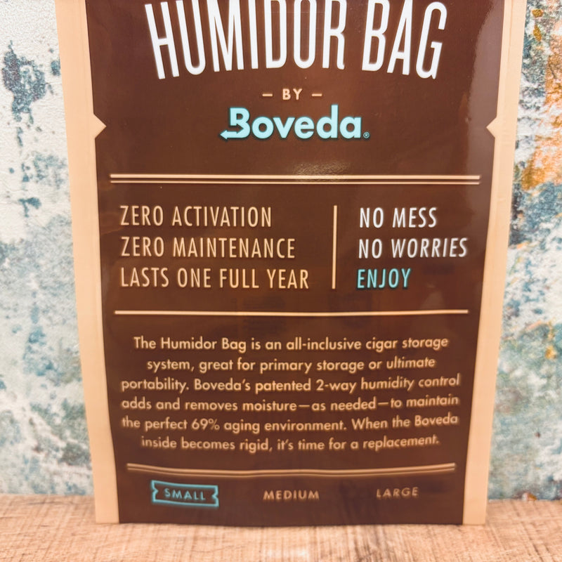 Boveda One-Year Humidor Bag | 69% Humidity Control | Holds Up to 50 Cigars