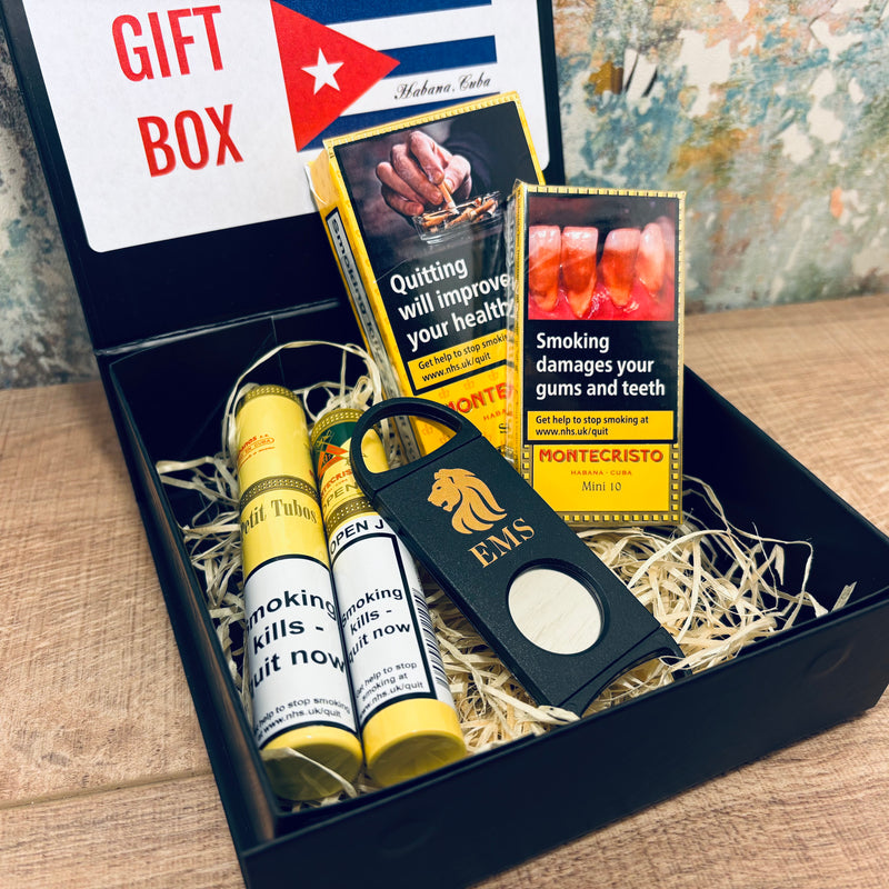 Montecristo Collection – Premium Cuban Cigars in Black Magnetic Gift Box