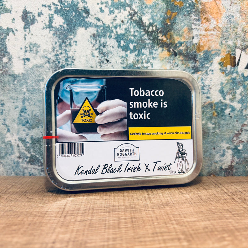 Kendal Black Irish X Twist Pipe Tobacco 50g Tins