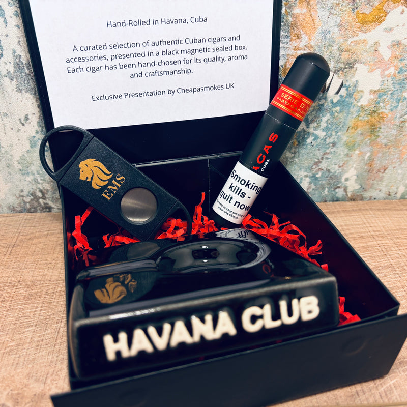 Partagas Cuban Cigar Set – Black Magnetic Gift Box