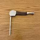 Pipe Shaped 3-in-1 Pipe Tool – Wood & Chrome Tamper, Reamer & Cleaning Spike