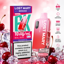 Lost Mary BM6000 Cherry Ice rechargeable prefilled pod vape kit with 6000 puffs and 20mg nic salt e-liquid.