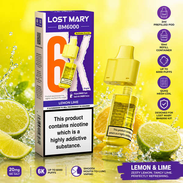 lemon and lime lost mary 6000 Lost Mary