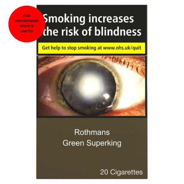Rothmans Green Superking Cigarettes