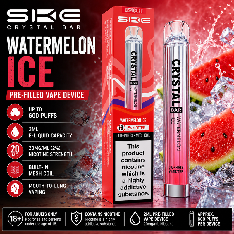 SKE Crystal Vape Bars 600 SKE Crystal Vape Bars 600