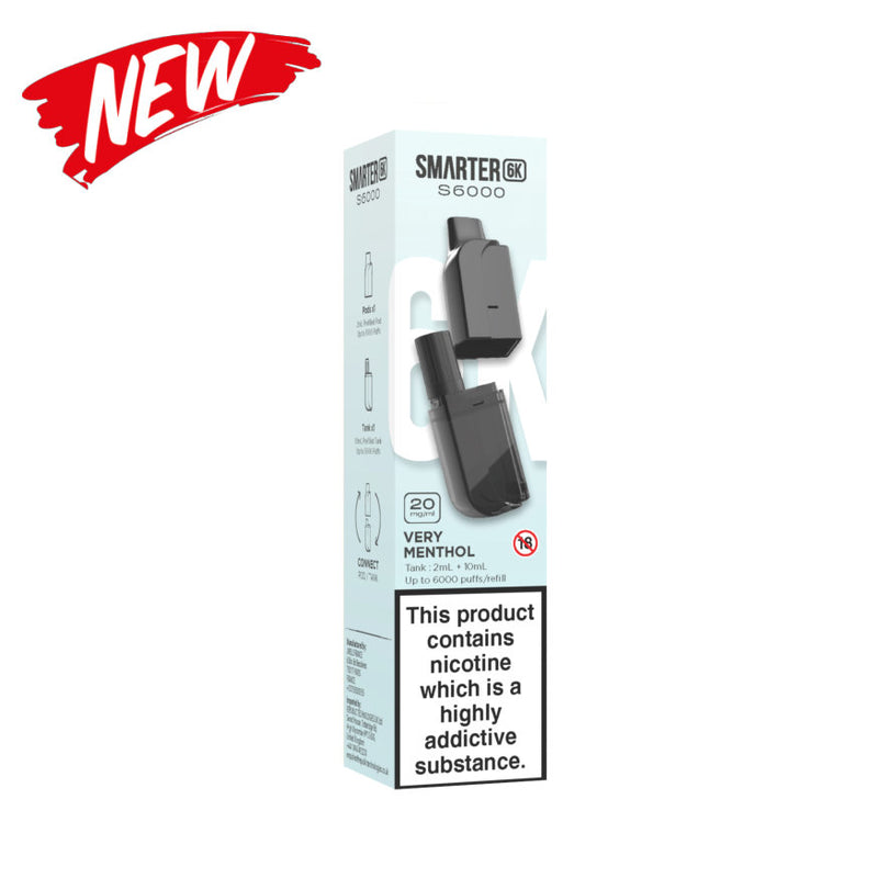 Smarter 6K Very Menthol Refill Pod 6000 Puffs Smarter 6K Very Menthol Refill Pod 6000 Puffs