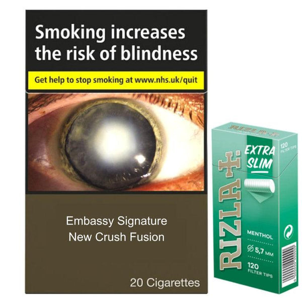 Embassy New Crush Fusion & Rizla Menthol Tips - Cheapasmokes.com