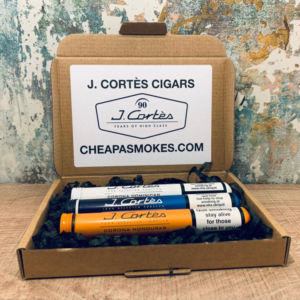 J Cortes Coronas Tubed - 3 Sampler Cigars - Cheapasmokes.com