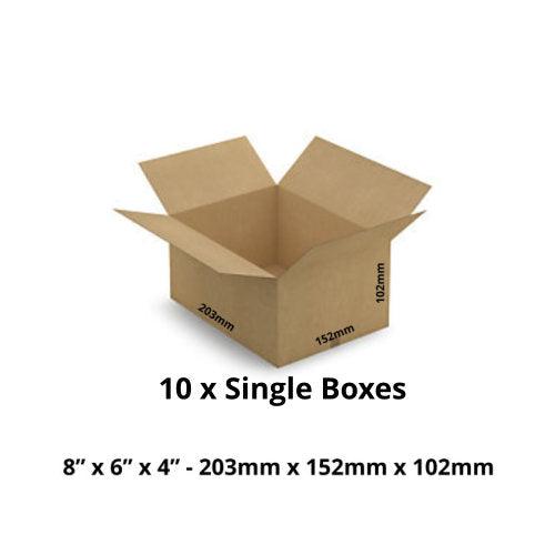 10 x Single Wall Cardboard Boxes - Cheapasmokes.com