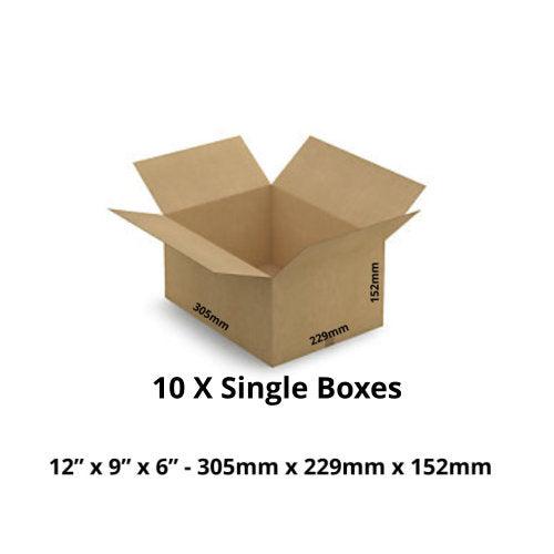 10 x Single Wall Cardboard Boxes - Cheapasmokes.com