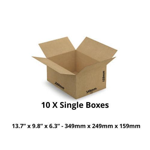 10 x Single Wall Cardboard Boxes - Cheapasmokes.com