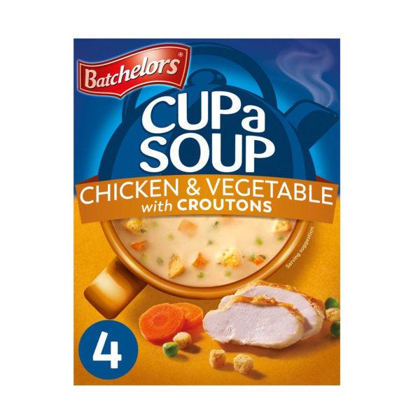 Batchelors Cup a Soup Chicken & Vegetable with Croutons 4 Sachets - Cheapasmokes.com
