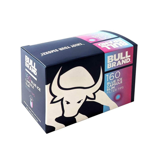 Bull Brand Blue Ice Capsule Slim Filter Tips 160's - Cheapasmokes.com
