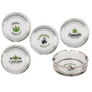 Cannabis Glass Ashtray - Cheapasmokes.com