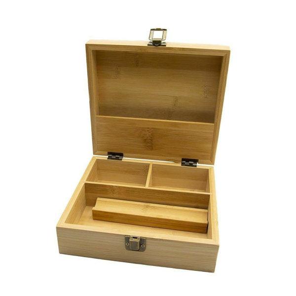 Chongz Large Bamboo Rolling Stash Box - Cheapasmokes.com