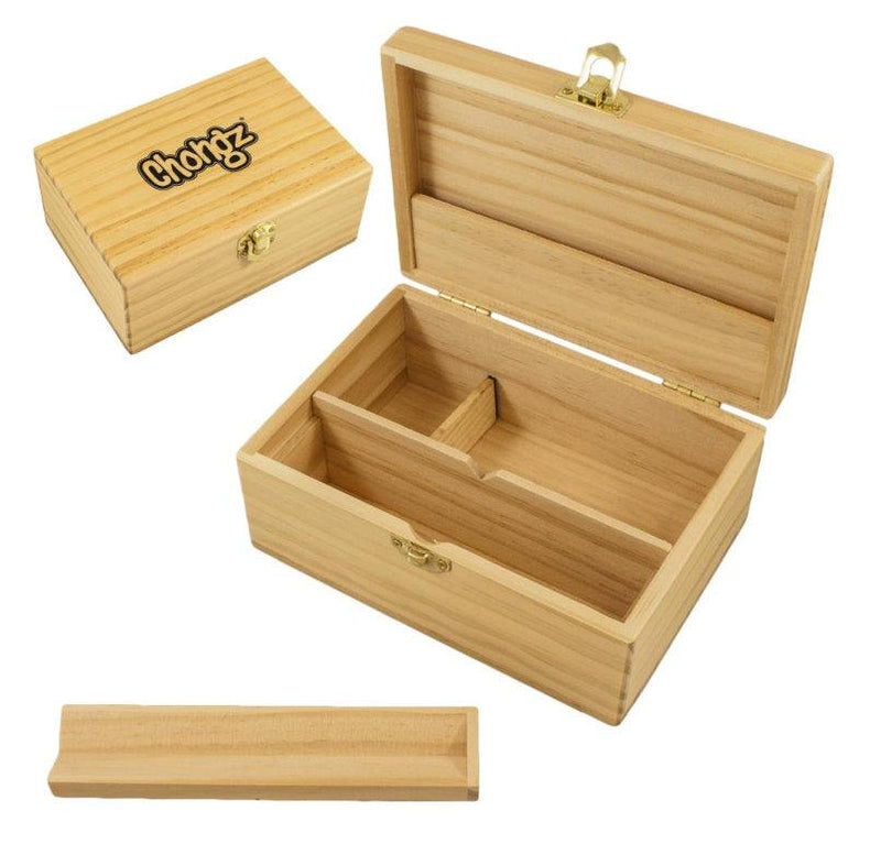 Chongz Medium Wooden Stash Box - Cheapasmokes.com