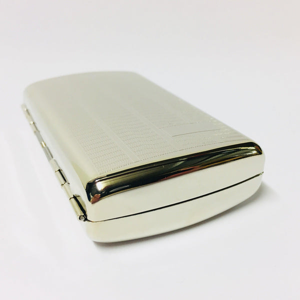 Chrome Cigarette Case Initial Panel Design - Cheapasmokes.com