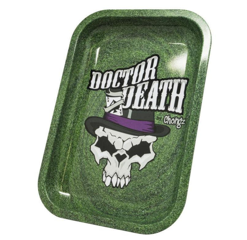 Dr Death Metal Rolling Tray - Cheapasmokes.com