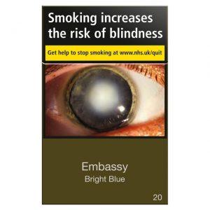 Embassy Bright Blue King Size Cigarettes - Cheapasmokes.com