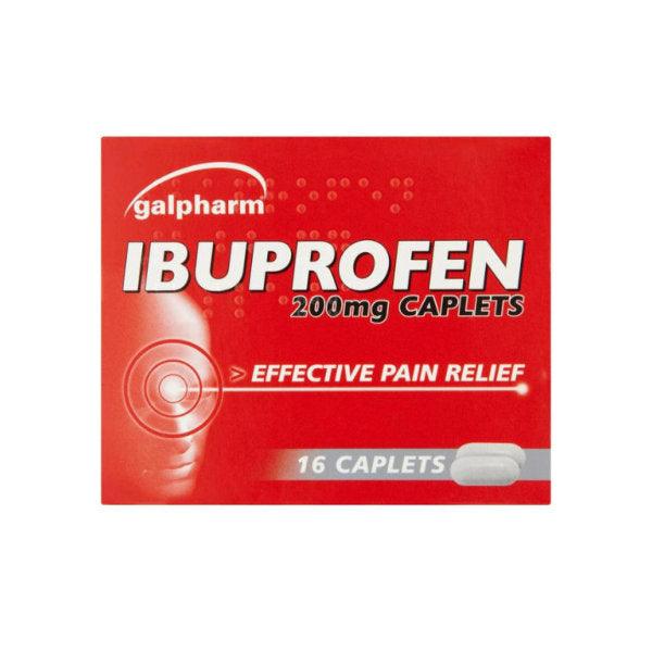 Galpharm Ibuprofen 200mg Caplets 16 Caplets - Cheapasmokes.com