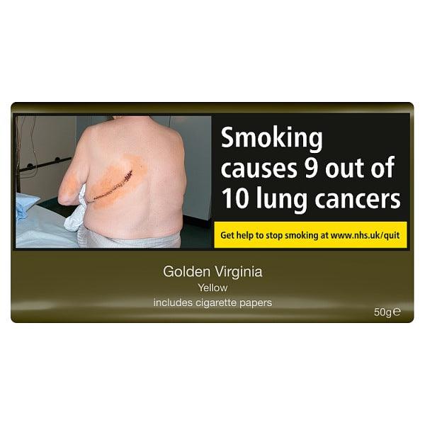 Golden Virginia Bright Yellow 50gm Tobacco - Cheapasmokes.com