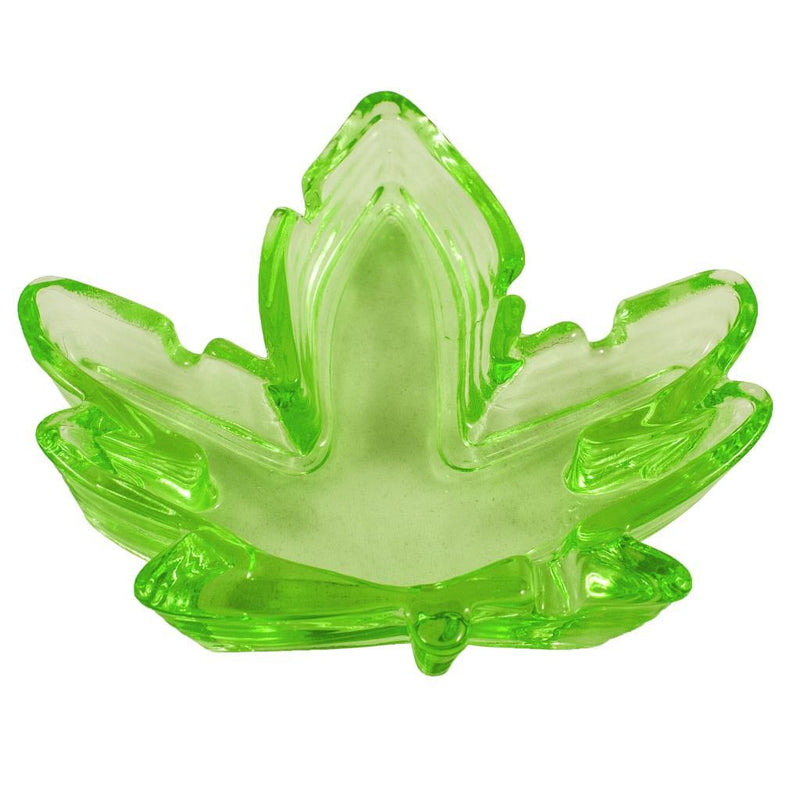 Leafed Glass Ashtray - Cheapasmokes.com