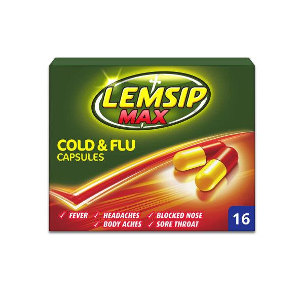 Lemsip Max Cold & Flu 16 Capsules - Cheapasmokes.com