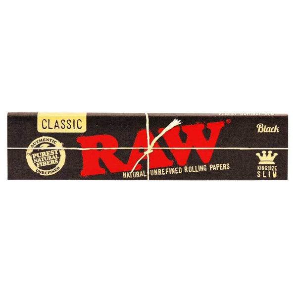 Raw Black King Size Slim Rolling Papers - Cheapasmokes.com