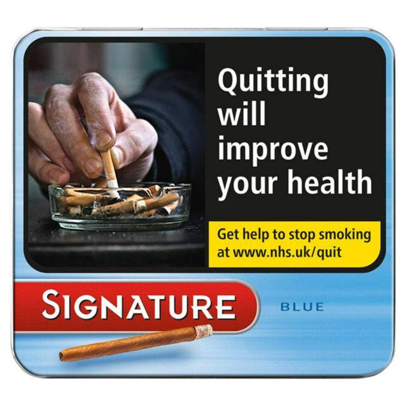 cigarette with blue stripe Signature Blue Cigars 20's cigarette with blue stripe Signature Blue Cigars 20's