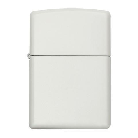 Zippo Classic White Matte Logo 214 - Cheapasmokes.com